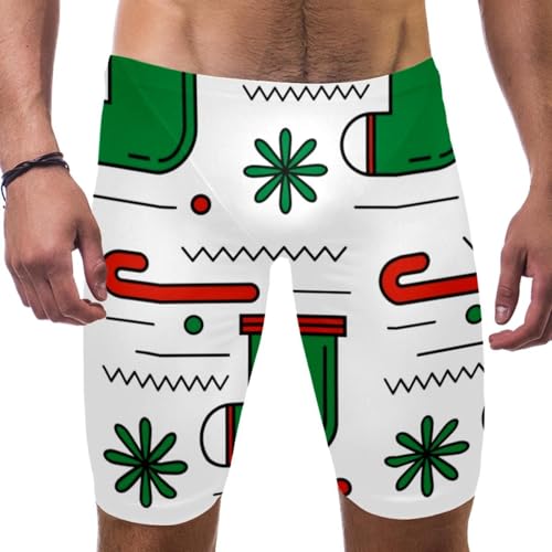Pantalones cortos de natación navideños para hombre y shorts deportivos de entrenamiento