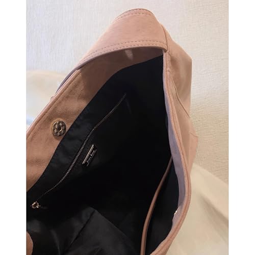 Suede Crossbody Bags for Women Large Capacity Tote Bag with Small Purse Magnetic Closure Shoulder Handbag 6