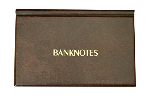 Collector SAMMLERALBUM FÜR BANKNOTEN Notizen Banknotenalbum mit 20 Seiten 11x19cm (Braun)