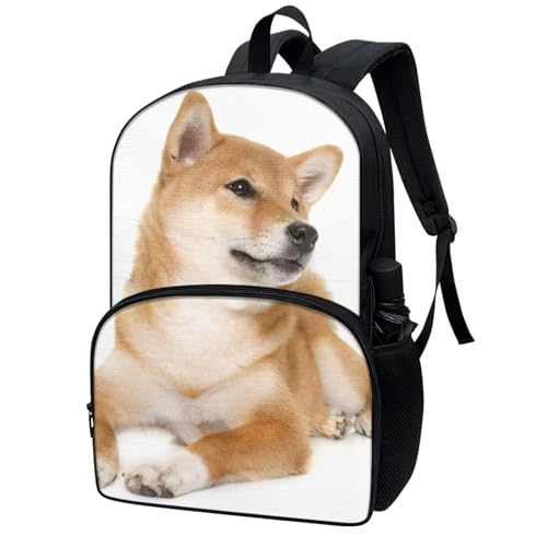 Shiba Inu Brown Backpack for Kids Teens School Bookbag Lightweight Casual Daypack Backpack