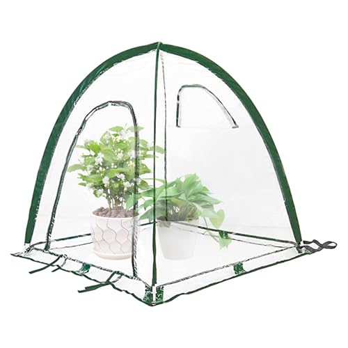 Serra Pop-Up in Lamina, Fioriera Portatile per Coltivazione di Ortaggi per Giardino Cortile con Finestre con Cerniera, Invernale in PVC Trasparente per Piante