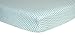 Trend Lab Print Flannel Crib Sheet, Mint Green and White Chevron