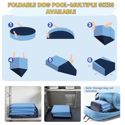 Piscina dobrável para cães XXXL Banheira portátil para animais de estimação extragrande piscina infa