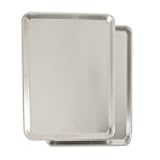 Nordic Ware Naturals Half Sheet - USA Made Aluminum Commercial Quality Sheet Pan for Baking or Roasting, Encapsulated Galvanized Steel Rim Prevents Warping, 2-Pack