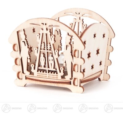 Rudolphs Schatzkiste Tealight owner pyramid width x height of x depth 7 cmx6 cmx7 cm Erzgebirge tealight stand candle owner