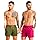 Kit 2 Short Masculino Mauricinho Linho Premium Bermuda Slim Verão Leve - Verde/Rosa GG