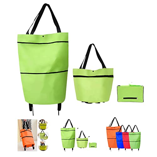 2023 New 2 In 1 Foldable Shopping Cart, Portable Collapsible Shopping Bag With Wheels, Lightweight Waterproof Rolling Shopping Bag, Trolley Tote Bag Stair Climbing Cart For Traveling Shopping. #TOP4