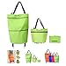 2023 New 2 in 1 Foldable Shopping Cart, Portable Collapsible Shopping Bag with Wheels, Lightweight Waterproof Rolling Shopping Bag, Trolley Tote Bag Stair Climbing Cart for Traveling Shopping.