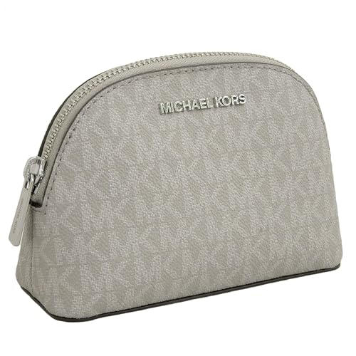 [マイケルコース] ポーチ 化粧ポーチ コスメポーチ レディース アウトレット ブランド コーティングキャンバス ジェットセットトラベル JET SET TRAVEL トラベルポーチ ミディアム シグネチャー MICHAEL KORS (PEARLGRAY/グレー) [並行輸入品]