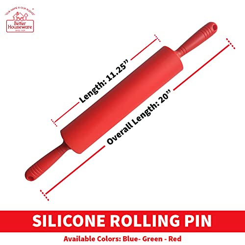 Better Houseware Red Silicone Rolling Pin #TOP1