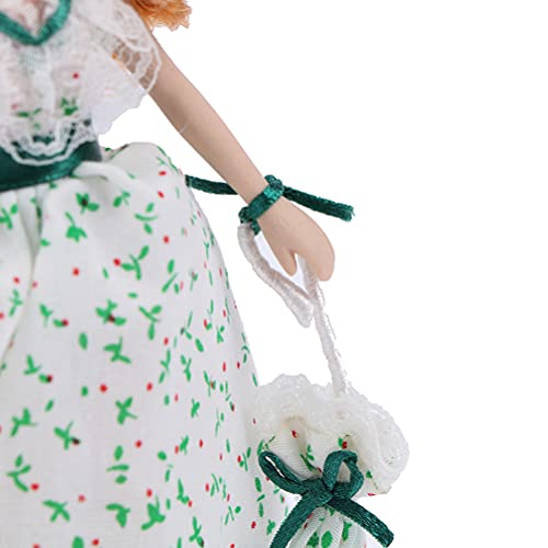 Tboxbo Victorian Lady Miniature People Porcelain Mini Victorian Lady Model Mini Ceramic Princess Doll Model Green Lady Doll Pastoral Girl Dollhouse Decoration For Garden Decoration #TOP4