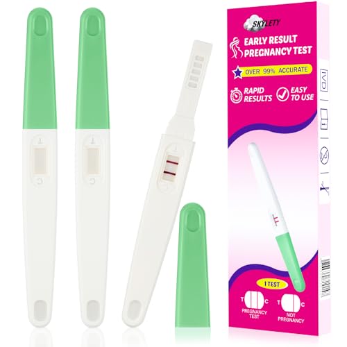 Image of Skylety 3 Pack Fake Pregnancy Test Prank Kit - April Fools' Day Realistic Positive Result Joke Sticks Prank Fake Early Result Pregnancy Test for Hilarious Gags and Practical Jokes(Green)