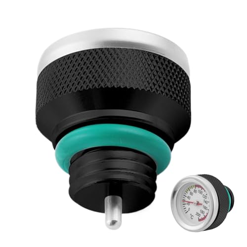 バイク タンク キャップ,アルミ製 蓋 温度計付き | バイク オイルタンクキャップ 交換用 - ライダー 整備士 修理店 日常通勤者 バイク愛好家 修復用