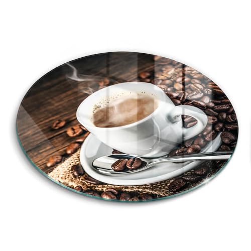 Plaque induction protection 30cm pour plaque de cuisson motif grain de café - 2