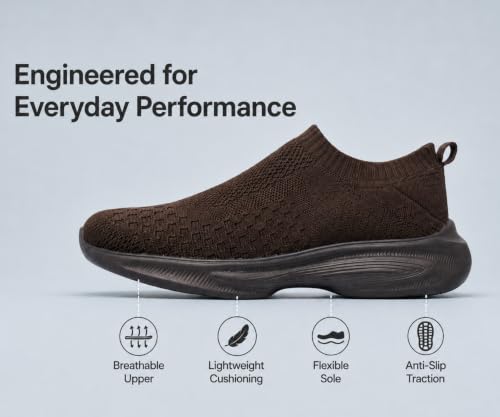 Image of Kraasa Trial Running Shoes with Lightweight Memory Insole | Breathable, Anti-Skid Knit Sneaker, Walking & Gym Shoes