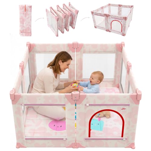 Baby Playpen for Babies and Toddlers, Upgraded 50x50 Inch Foldable