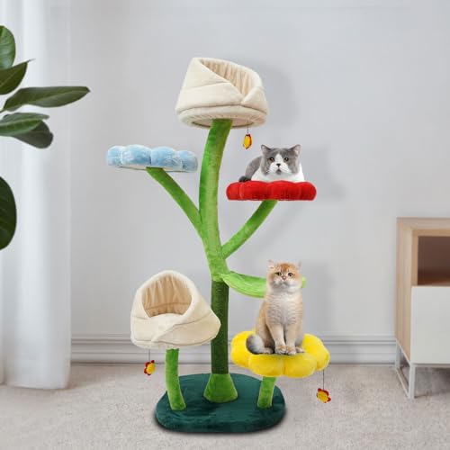 Árbol para gatos grande multi-nivel de 63.8 pulgadas miniatura 2