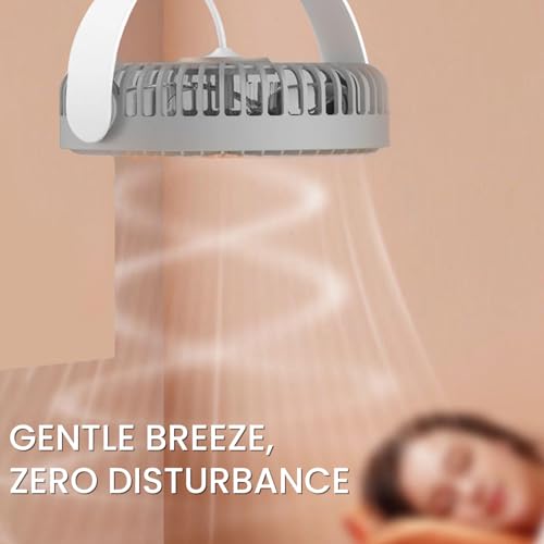 Image of Portronics Aero Breeze Portable Table Fan 178mm, USB Rechargeable Fan, 3 Speed Airflow, Battery Powered Silent Operation, 4 Hours Back Up, 360 Rotatable USB Fan, BLDC Fan for Kitchen,Office,Home