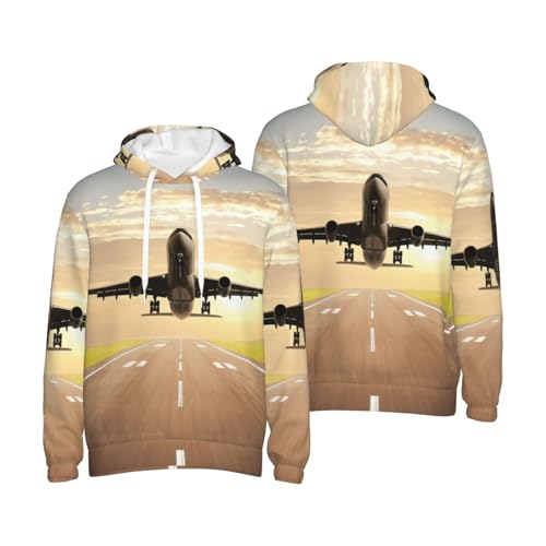 Sweat à capuche avion pour homme EdWal en polyester avec poche pull décontracté