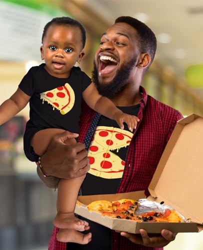 Tstars Matching Father Baby Pizza Shirts - Funny Gift for New Dads and Son - Apparel for Father's Day or Photos2
