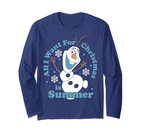 T-shirt Frozen Olaf manches longues pour Noël et hiver