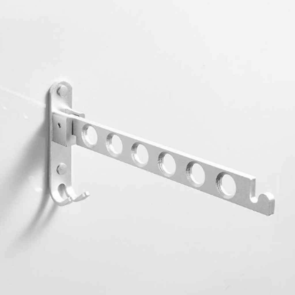 MOBYGKFY Clothes Hanger Clothes Rack Hangers for Clothes Drying Rack Clothes Horse Small Hole Free Wall Hanging Clothes Hange(Svart)