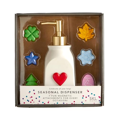 SKL Home Seasonal Soap/Lotion Dispenser Gift Set with 7 Interchangeable