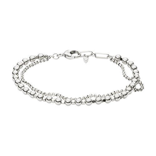 Fossil Bracciale Da Donna, 19 Cm Argento Base Metallo,...