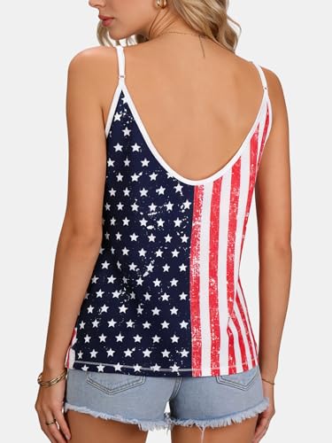 Image of Ibeauti American Flag Tank Tops for Women 4th of July Outfits Camisoles Patriotic 250th Anniversary USA Shirts