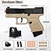 Soft Bullet Gun with Ejecting Shells, Realistic Toy Pistol for Boys, Tactical Toy Pistol with Scope, Birthday Gifts for Boys Girls Age 8+ (Sand)