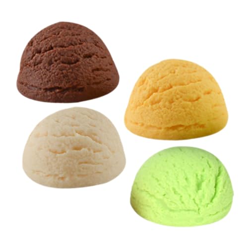 Vaguelly Meticulously Crafted 4pcs Artificial Ice Cream Balls for Photography Party and Display