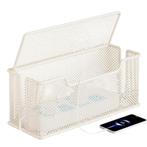 Caja organizadora de cables multiusos para ocultar regletas y cargadores en el salón