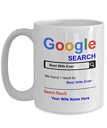 SpreadPassion Personalized Wife Mug - Gifts for Wife - Wife Custom Mug - Wife Birthday Anniversary Christmas Gift Idea- 15oz Coffee Cup