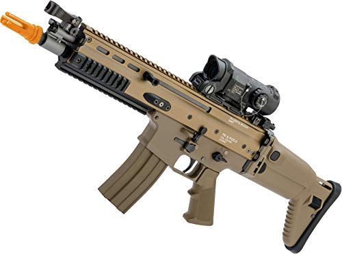Evike Airsoft - Tokyo Marui Next Generation Recoil Shock System FNH Licensed Scar-L / MK16 AEG Airsoft Rifle (Color: Flat Dark Earth/CQC)