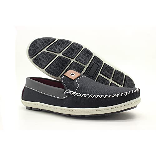 Kit 2 Pares de Mocassim em Tecido Masculino Casual com Costura Manual