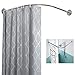 Shower curtain rod Barre Rideau Douche Extensible de L sans PerçAge, Tringle Rideau Douche Angle Baignoire Acier Inoxydable PôLes de Rideau