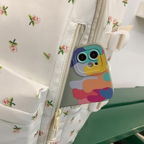 Mochila escolar floral con compartimento para laptop y asas acolchadas 4