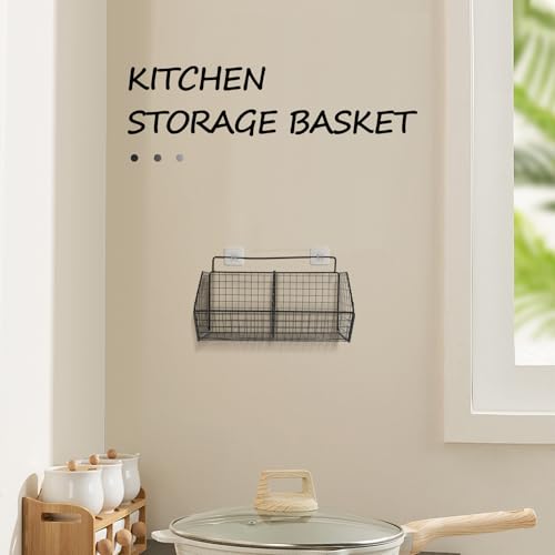 Cesta de pared en acero al carbono multifuncional con compartimentos 7