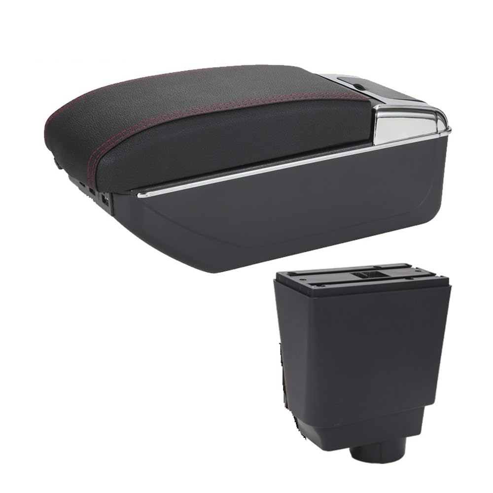 Aierdeyp B1 Black Red 7Usb Car Armrest Box For Fiat For Grande Punto