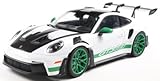 Solido   Porsche 911 GT3 RS 2024 1:18   Maquette Die Cast Tribute to Carrera RS Package, Modèle à Collectionner en métal Blanc avec Base en Plastique, boîte à fenêtre