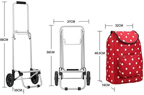JHYFT Einkaufstrolley Multifunktions-Einkaufstrolley Leichter zusammenklappbarer Senioren-Trolley Gepäck Heimklettern… – Bild 3