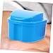 Gogogmee 2sets Travel Denture Care Kit Includes Soft Toothbrush Cup for Dentures Retainer Case Lid for Portable Use Oral