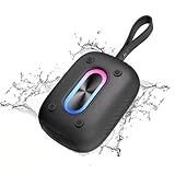 COOPERS Portable Bluetooh Speaker with Lights, Powerful Crystal Clear Sound Bluetooth Speaker, IPX5 Waterproof Wireless Speakers, BT5.3 & TF-Card Input, TWS Paring, 3-4H Playtime Portable Speakers