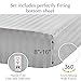 500 Thread Count Queen Sheet Sets - (4pc, Light Grey) - Extra Long Staple Cotton With Woven Damask Stripe - Premium Quality and Deep Pocket Satin Bedsheets, Fits Mattress 16'' Deep Pocket