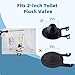 iFealClear Universal Toilet Handle Replacement Kit Front Mount with 2-Inch Rubber Toilet Flapper Replacement, Toilet Tank Parts Compatible with Kohler, American Standard, TOTO, Mansfield, Chrome