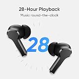 realme Techlife Buds T100 with up to 28 Hours Playback & AI ENC for Calls Bluetooth Headset (Black, True Wireless)
