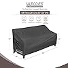 ULTCOVER Waterproof Outdoor Sofa Cover - Heavy Duty Patio Bench Covers 58W x 28D x 35H inch, Black #1