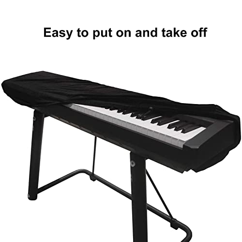 WOMACO Capa de teclado de piano de pelúcia elástica de veludo para teclado digital de piano de 76 a