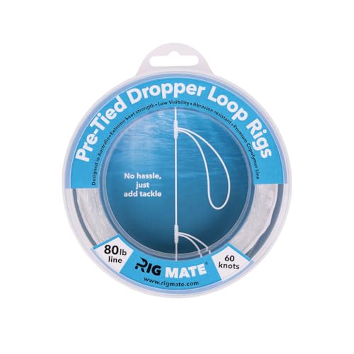 Rig Mate 80 lbs Cañas y Accesorios Línea de Pesca con Nudos Preanudados de Copolímero