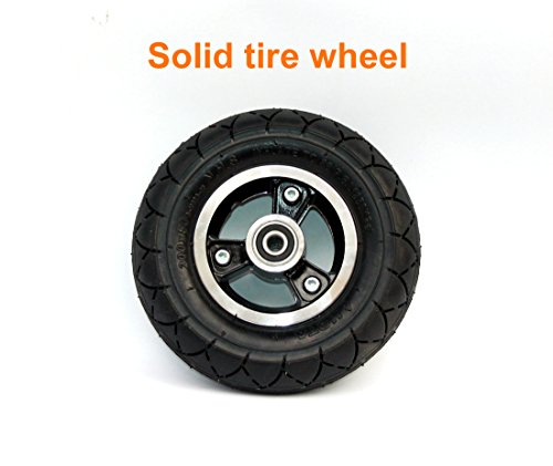 L-faster 200x50 Roue Solide de Scooter électrique Aucune Roue de Scooter d'air de 8 Pouces avec Le moyeu Solide d'alliage de Pneu 8Roulette de Chariot Aucun Besoin gonflent (Solid Wheel)
